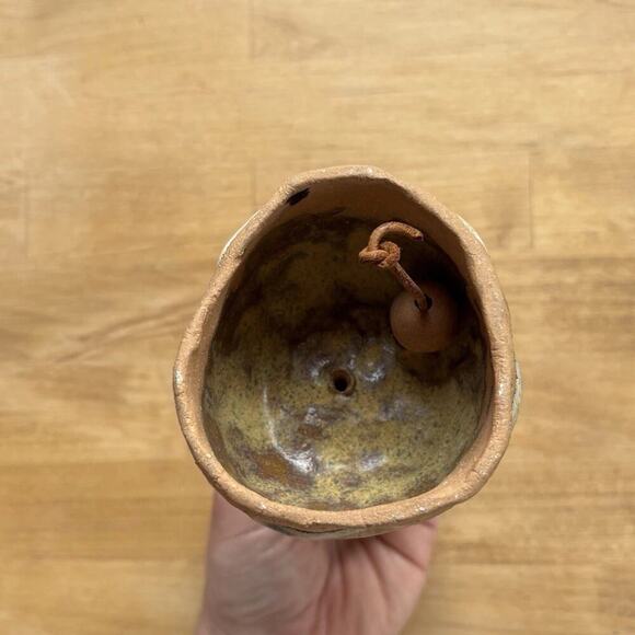 Art Pottery Signed Unicorn Whimsical Funny Ugly Clay Bell Rattle Figurine OOAC - Picture 6 of 11